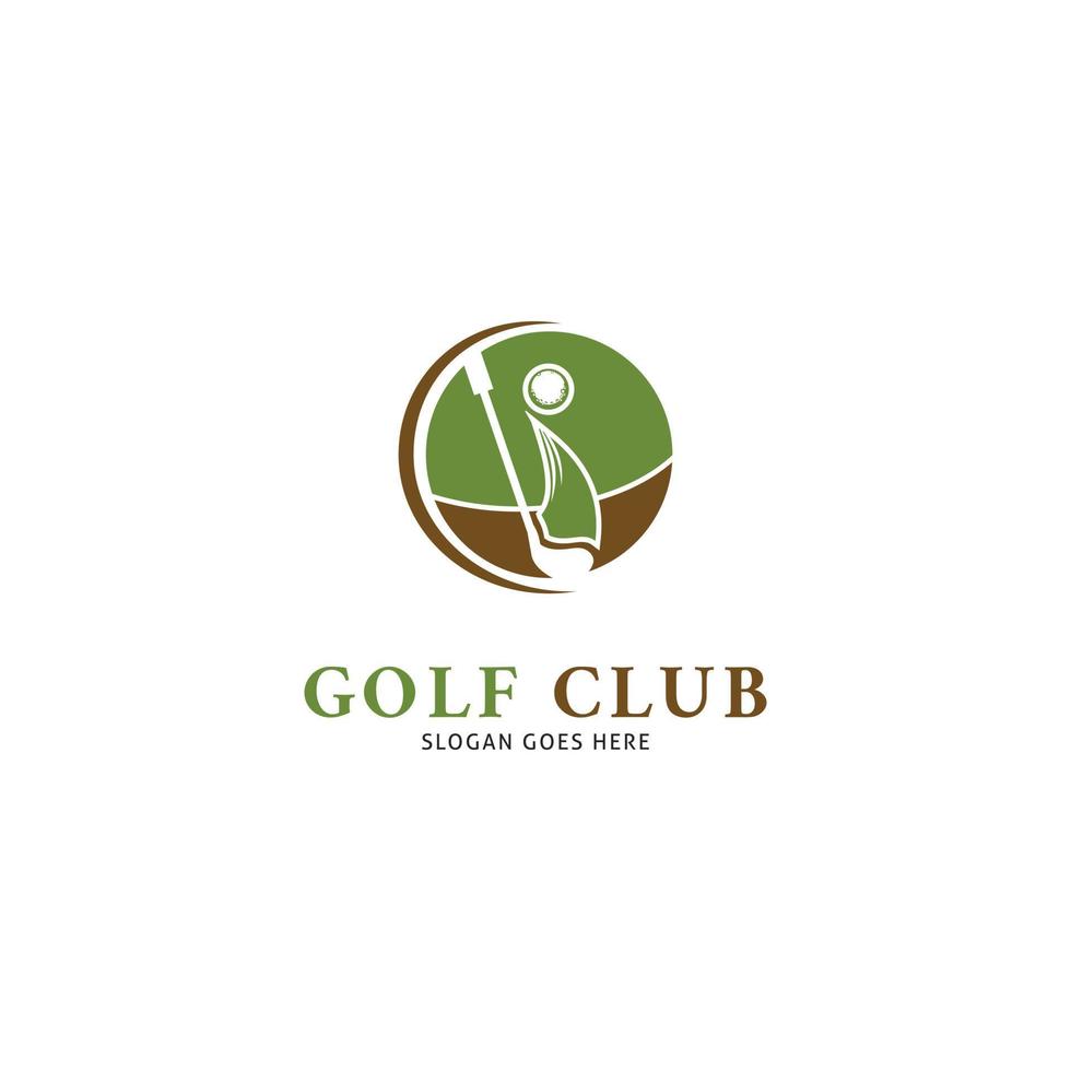 illustration vectorielle de modèle de conception de logo de club de golf vecteur