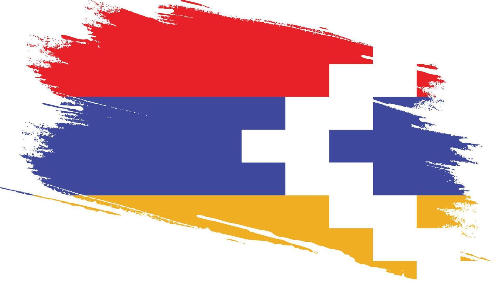 drapeau de la république du haut-karabakh avec texture grunge vecteur