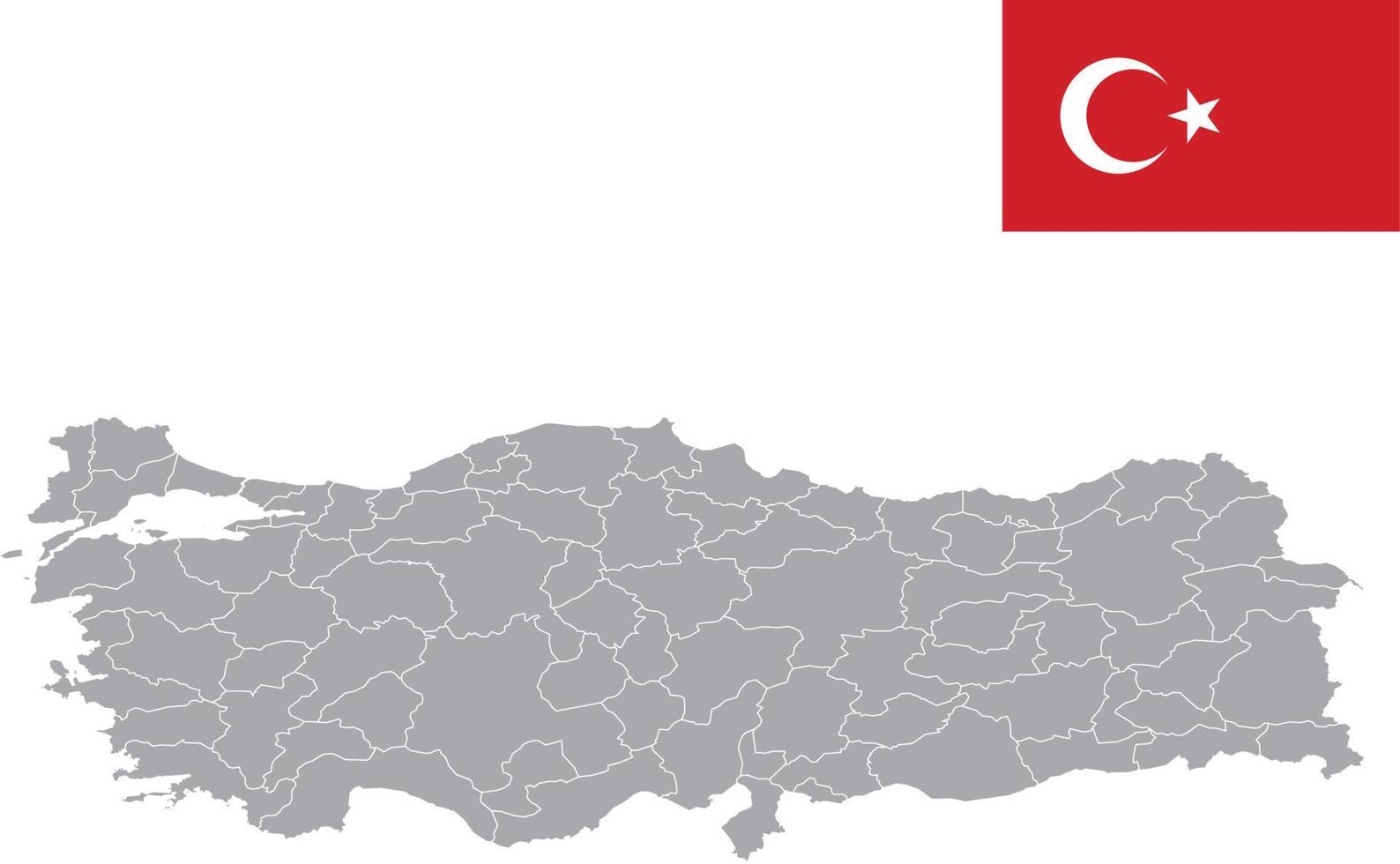 carte de la Turquie. drapeau de la Turquie. icône plate symbole illustration vectorielle vecteur