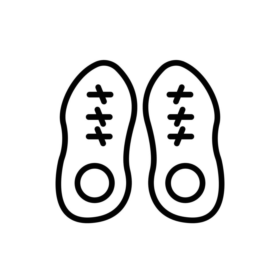 icône de la chaussure. style d'icône de ligne. adapté à l'icône de badminton sportif. conception simple modifiable. vecteur de modèle de conception
