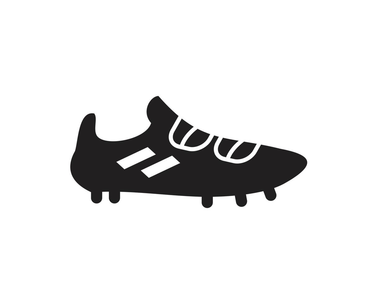 modèle d'icône de chaussures de football couleur noire modifiable. symbole d'icône de chaussures de football illustration vectorielle plate pour la conception graphique et web. vecteur