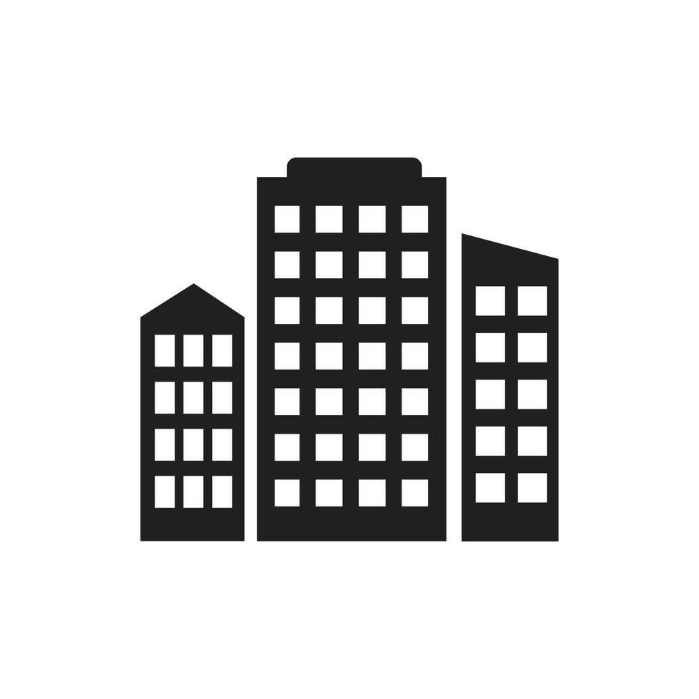 modèle d'icône de bâtiment couleur noire modifiable. symbole d'icône de bâtiment illustration vectorielle plane pour la conception graphique et web. vecteur