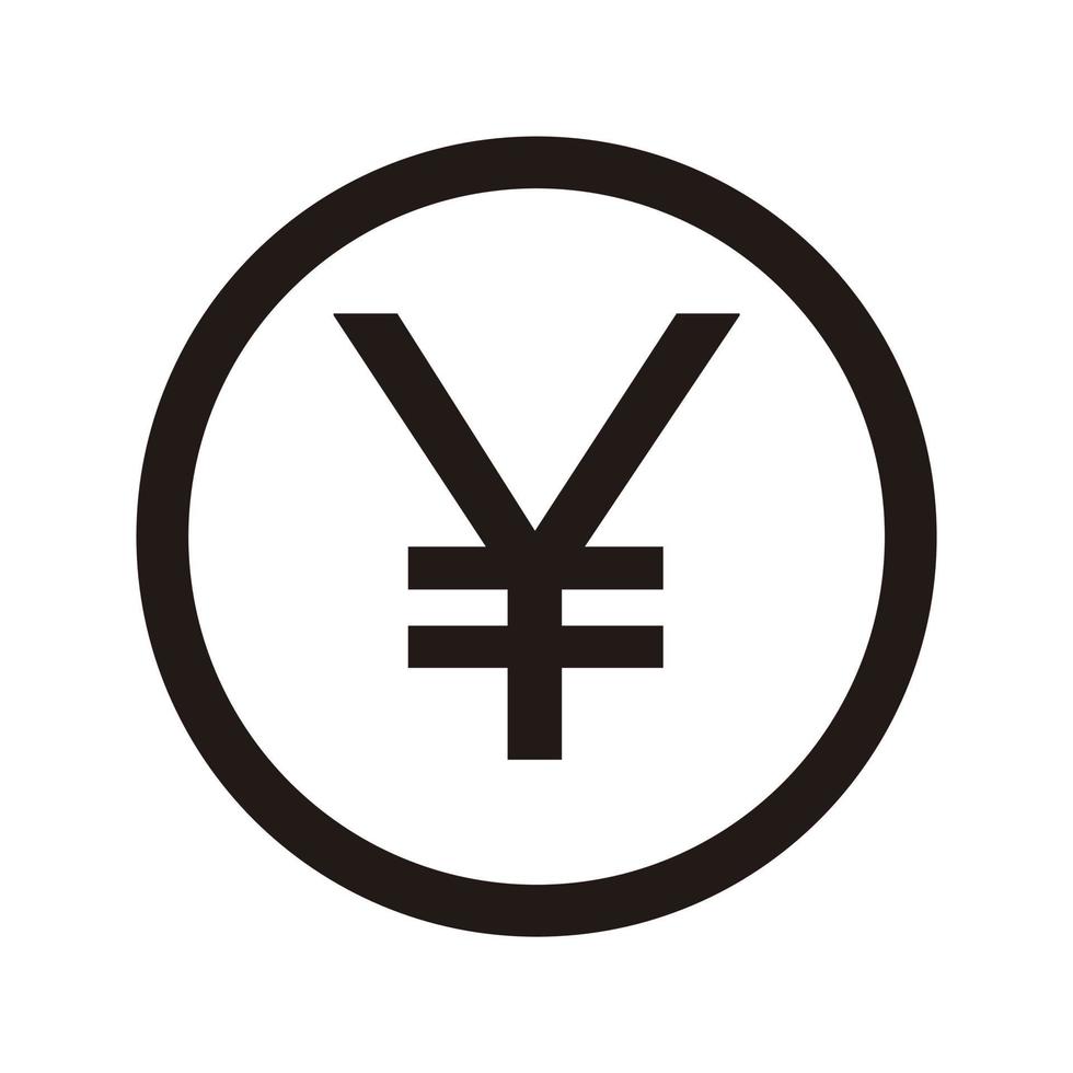icône de signe yen, vecteur yen.