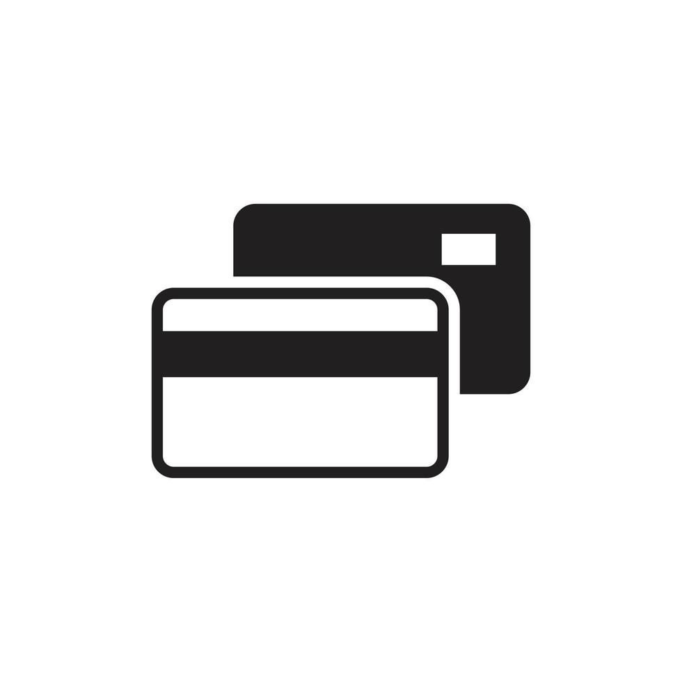 modèle d'icône de vecteur de carte de crédit couleur noire modifiable. symbole d'icône de vecteur de carte de crédit illustration vectorielle plate pour la conception graphique et web.