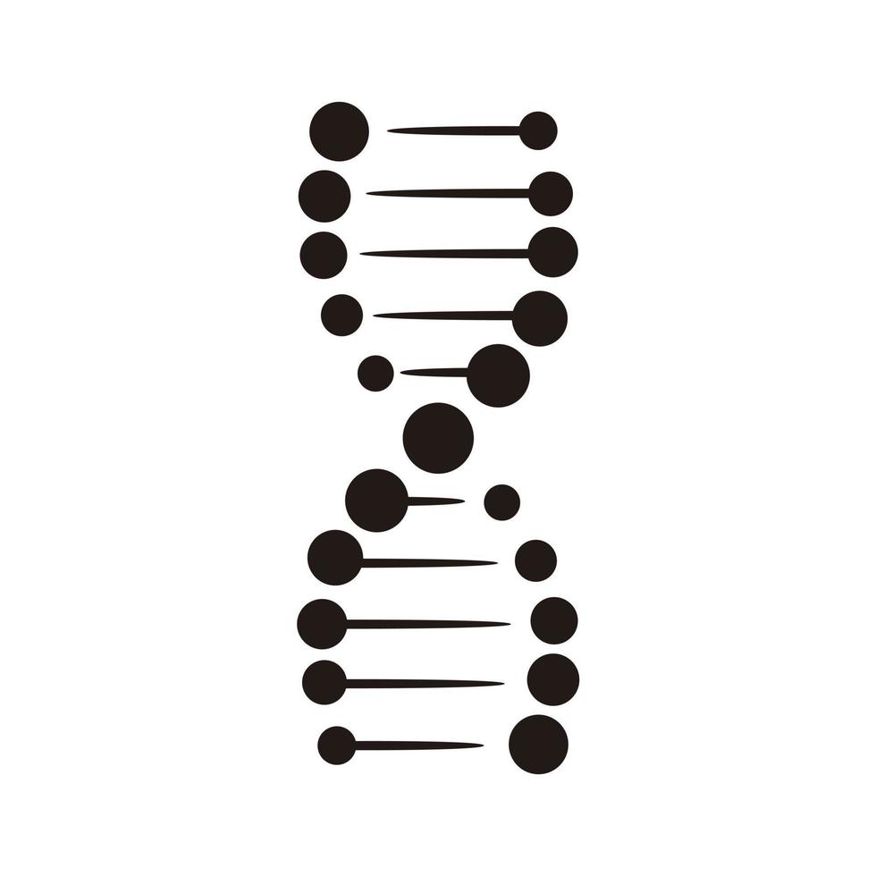 icône d'adn dans un design plat à la mode vecteur