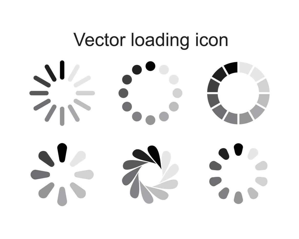 modèle d'icône de chargement vectoriel couleur noire modifiable. symbole d'icône de chargement vectoriel illustration vectorielle plate pour la conception graphique et web.
