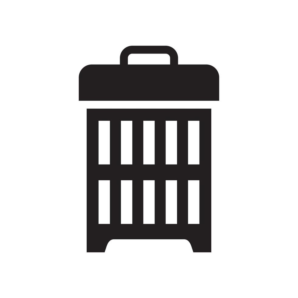 modèle d'icône de poubelle couleur noire modifiable. symbole d'icône de poubelle illustration vectorielle plate pour la conception graphique et web. vecteur