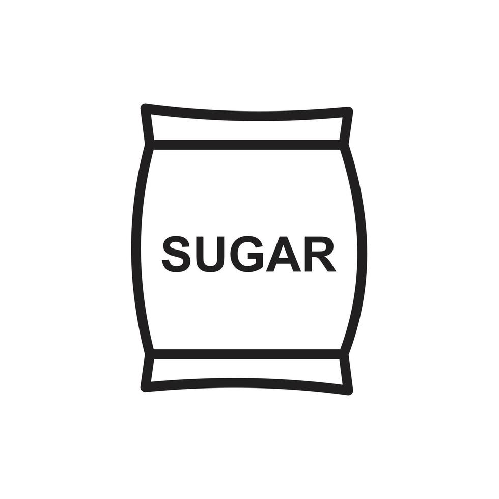 modèle d'icône de sucre couleur noire modifiable. symbole d'icône de sucre illustration vectorielle plate pour la conception graphique et web. vecteur