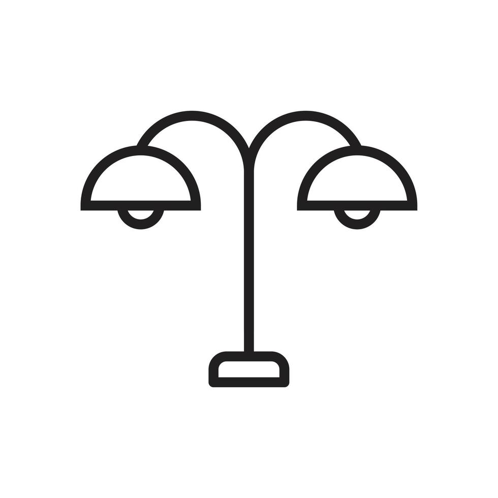 modèle d'icône de lampe couleur noire modifiable. symbole d'icône de lampe illustration vectorielle plane pour la conception graphique et web. vecteur