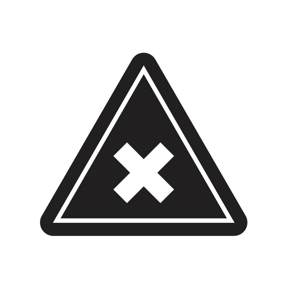 danger, modèle d'icône d'avertissement couleur noire modifiable. danger, symbole d'icône d'avertissement illustration vectorielle plate pour la conception graphique et web. vecteur