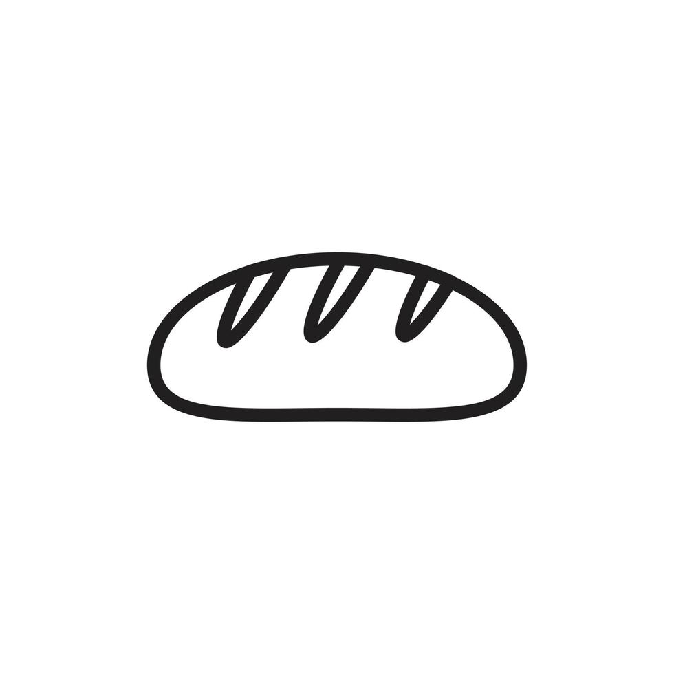 modèle d'icône de pain couleur noire modifiable. symbole d'icône de pain illustration vectorielle plate pour la conception graphique et web. vecteur