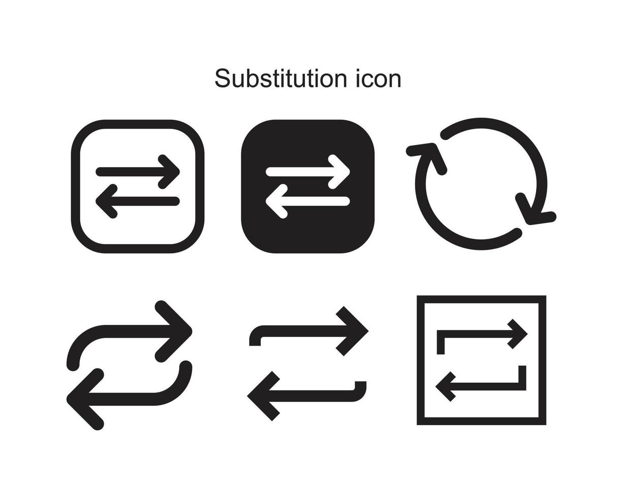 modèle d'icône de substitution couleur noire modifiable. symbole d'icône de substitution illustration vectorielle plate pour la conception graphique et web. vecteur