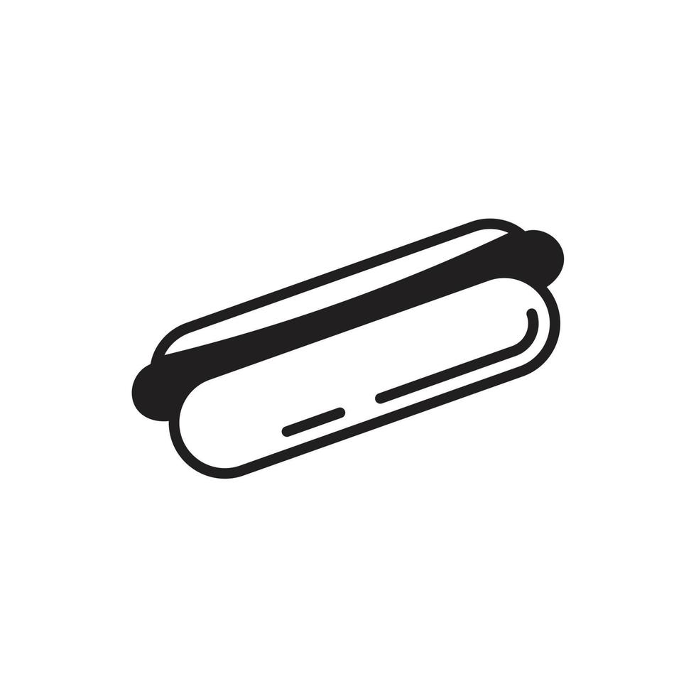 modèle d'icône de hot-dog couleur noire modifiable. symbole d'icône de hot-dog illustration vectorielle plate pour la conception graphique et web. vecteur
