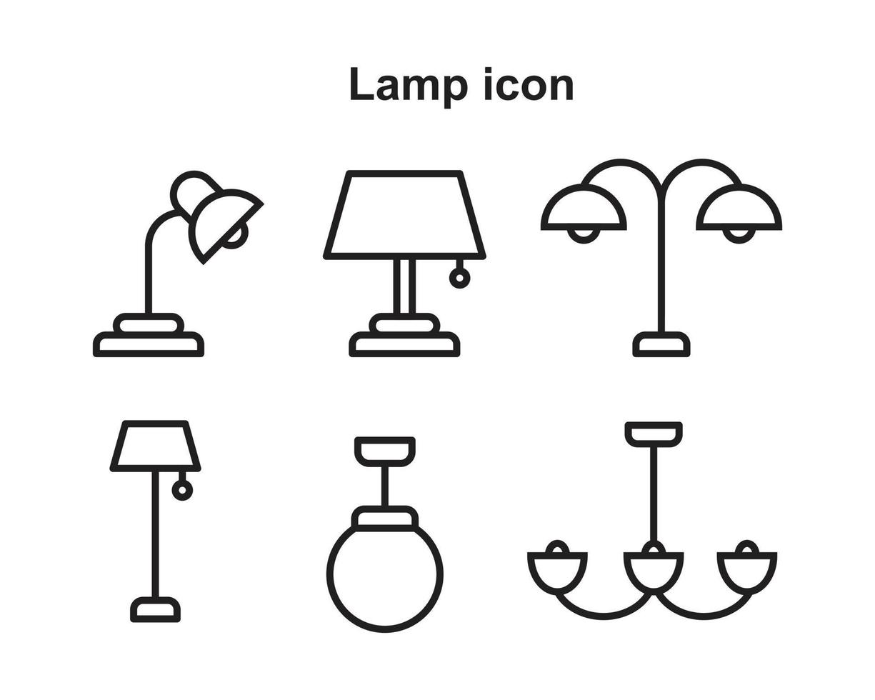 modèle d'icône de lampe couleur noire modifiable. symbole d'icône de lampe illustration vectorielle plane pour la conception graphique et web. vecteur