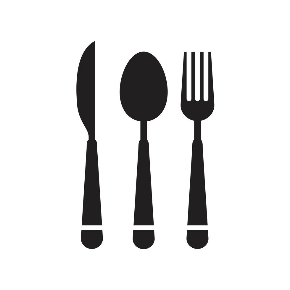 vecteur coutellerie, fourchette, modèle d'icône de couteau couleur noire modifiable. vecteur couverts, fourchette, couteau icône symbole illustration vectorielle plane pour la conception graphique et web.
