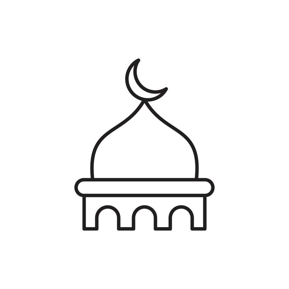 modèle d'icône ramadan couleur noire modifiable. symbole d'icône de ramadan illustration vectorielle plate pour la conception graphique et web. vecteur