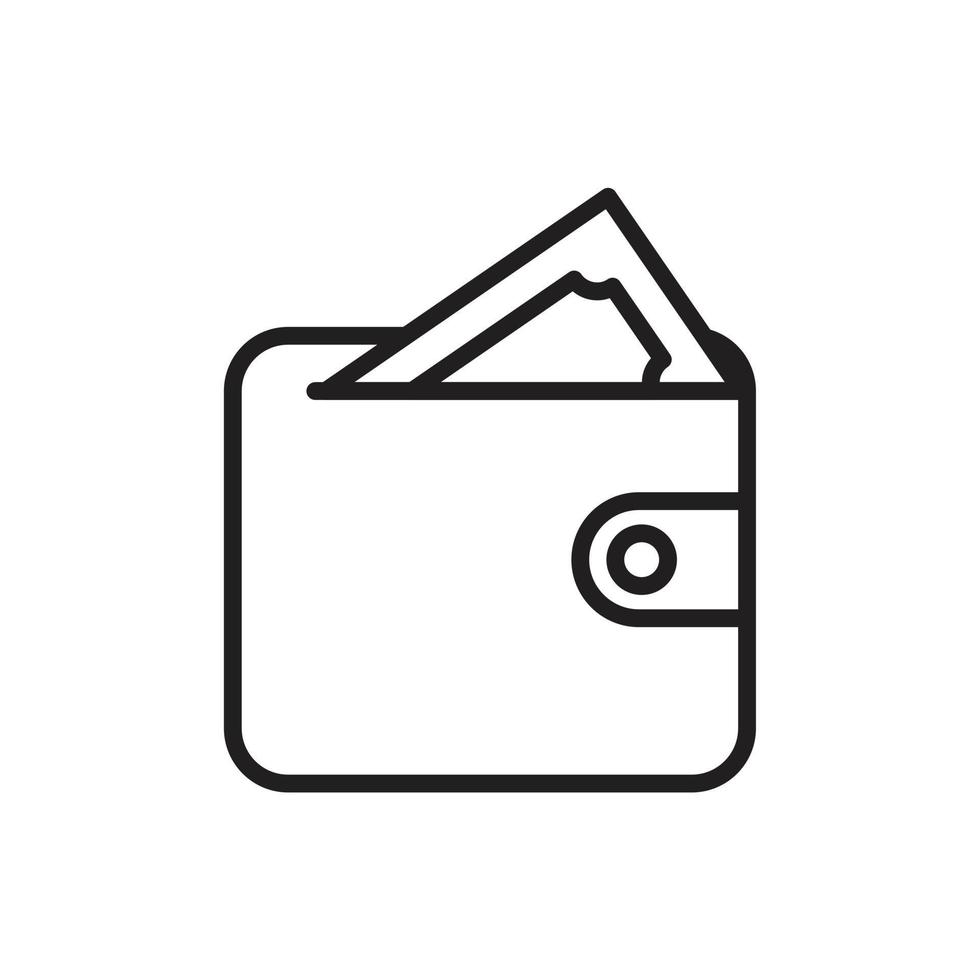 modèle d'icône de vecteur de portefeuille couleur noire modifiable. symbole d'icône de vecteur de portefeuille illustration vectorielle plate pour la conception graphique et web.
