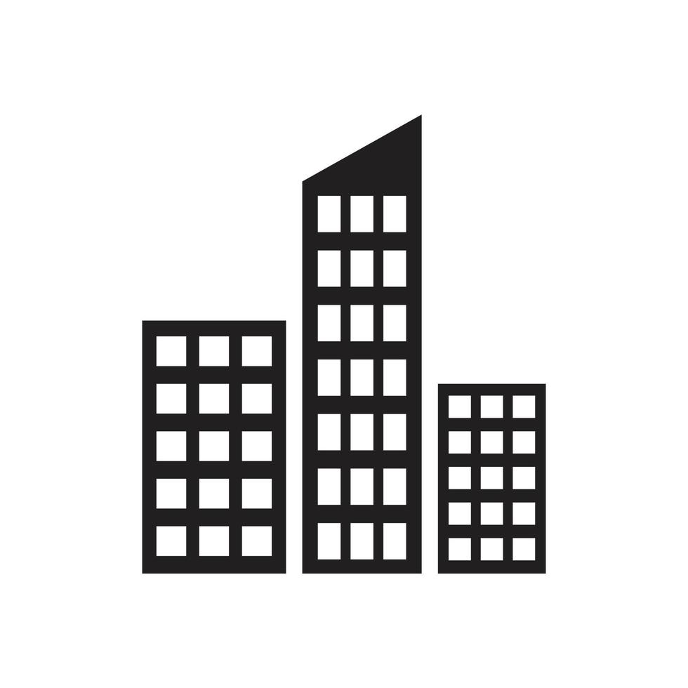 modèle d'icône de bâtiment couleur noire modifiable. symbole d'icône de bâtiment illustration vectorielle plane pour la conception graphique et web. vecteur
