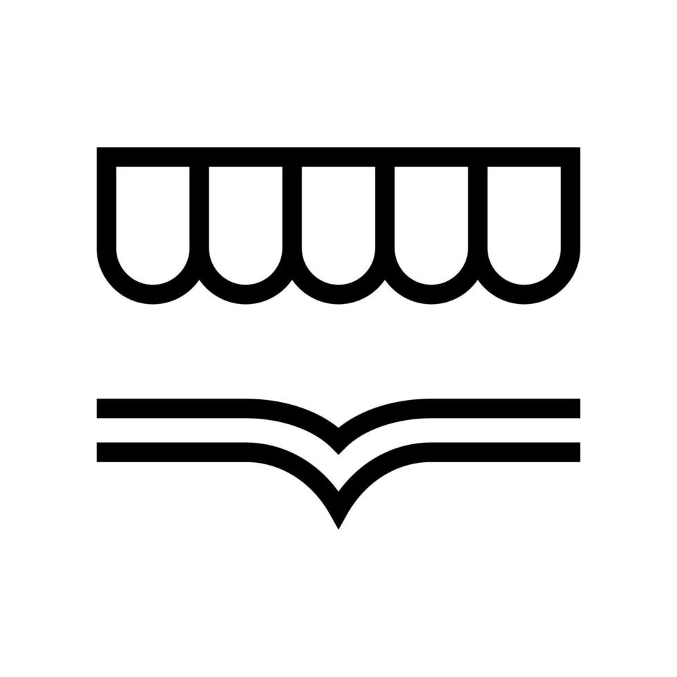 conception d'icône de librairie vecteur