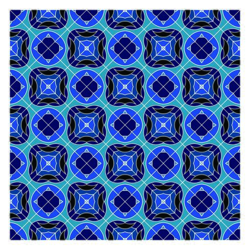 Motif géométrique sans couture bleu vecteur