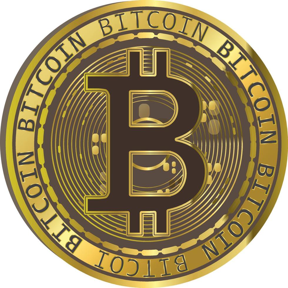 bitcion, crypto-monnaie bitcoin, affaires financières en bitcoin vecteur