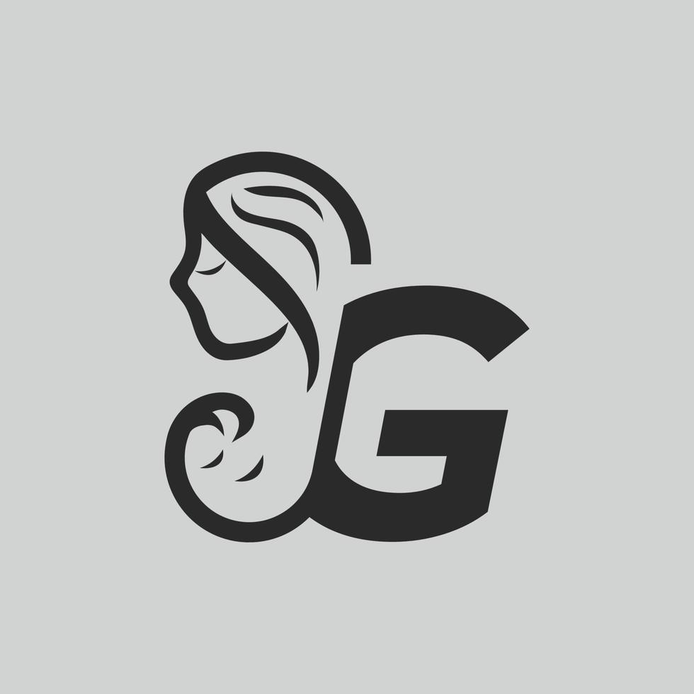 lettre du logo de la fête des mères g. beau logo vectoriel. g contour logo lettre créative vecteur