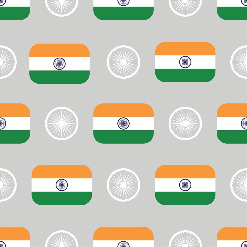 drapeau de l'inde sans couture dans un modèle de style plat vecteur