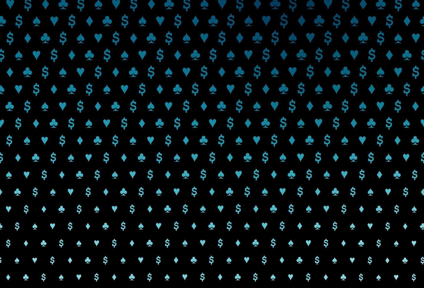 couverture vectorielle bleu foncé avec des symboles de pari. vecteur