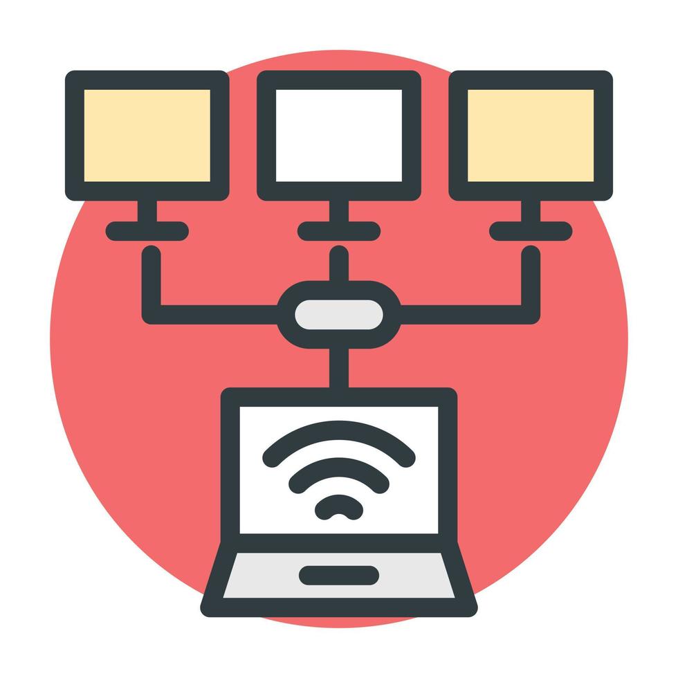 concepts de réseaux partagés vecteur