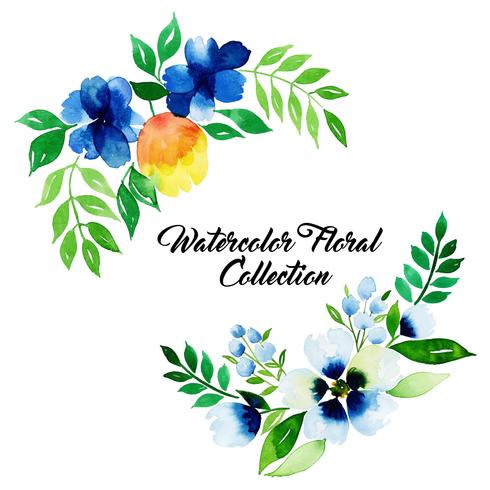 Aquarelle Collection Florale vecteur