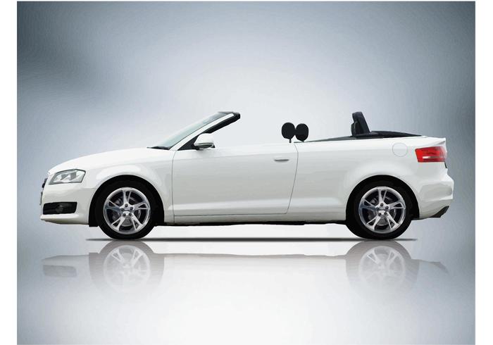 Audi A3 Cabrio blanche vecteur