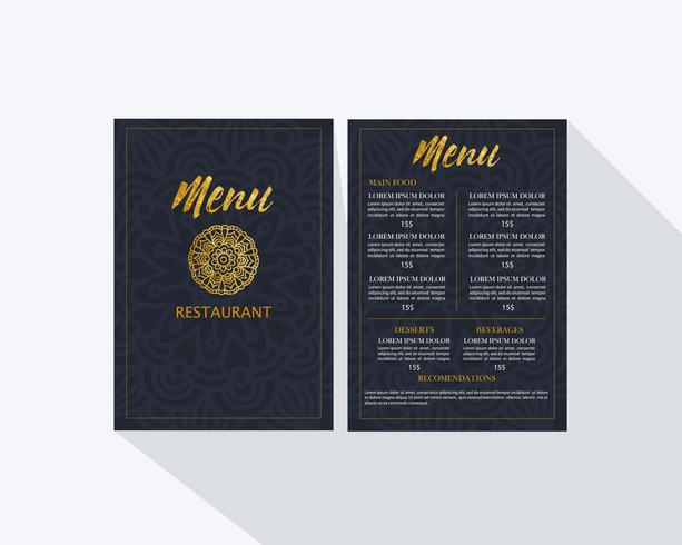 Modèle de restaurant de menu vecteur