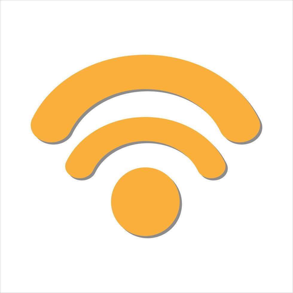 icône de signal Wi-Fi. symbole de réseau de connexion. style minimal de dessin animé. illustration vectorielle plane vecteur