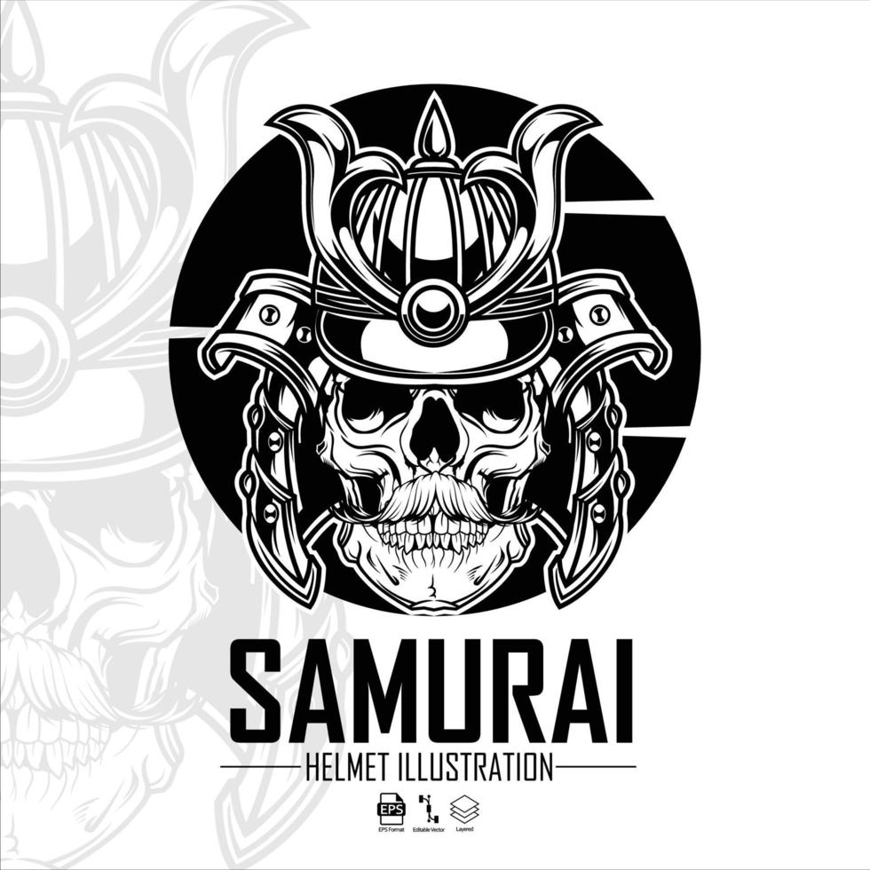 casque de samouraï illustration.eps vecteur