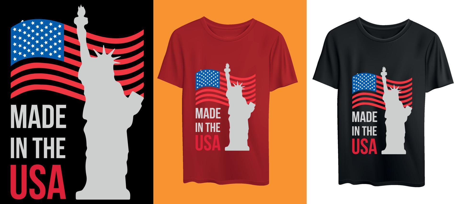 conception de t-shirt usa vecteur