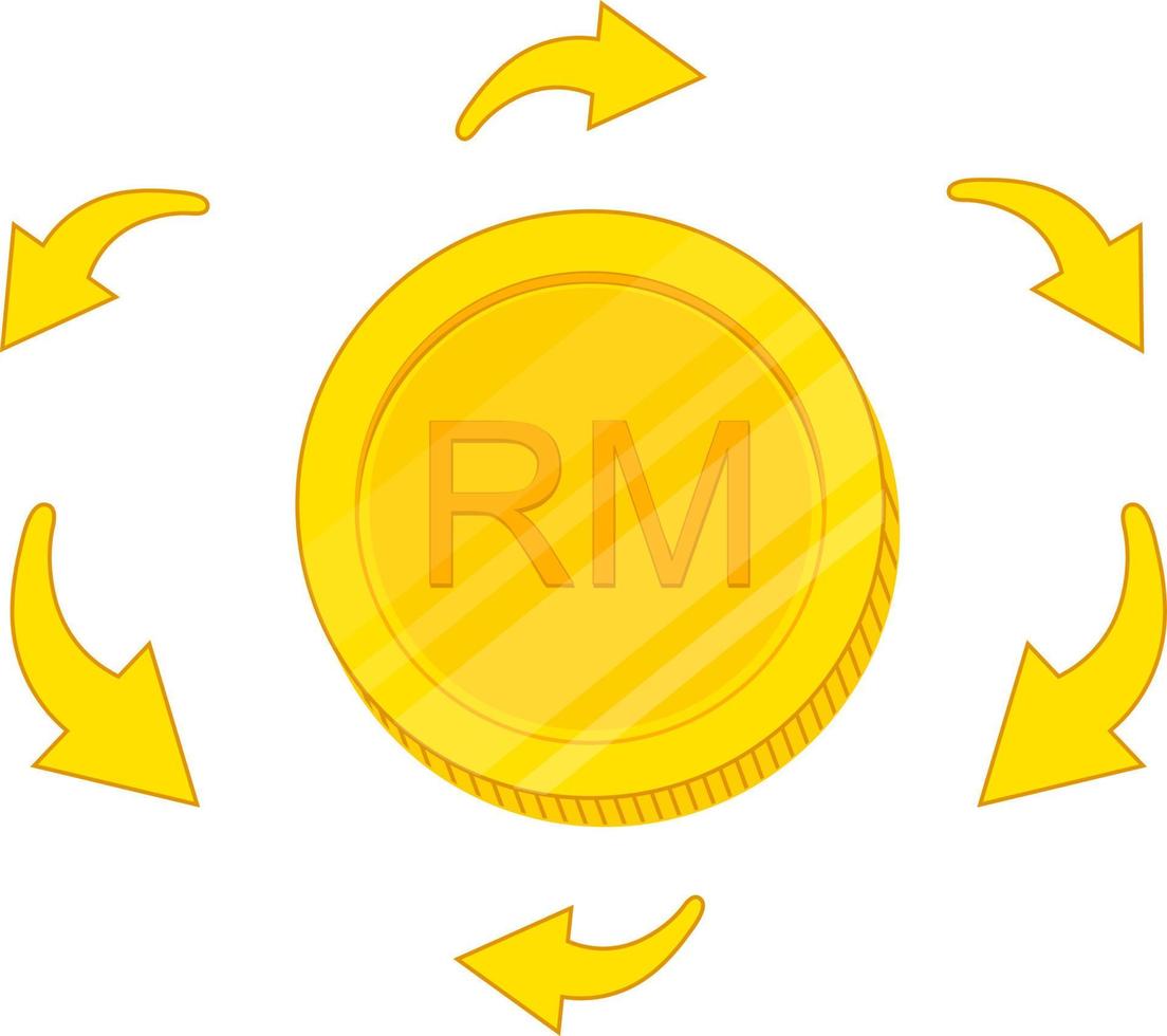 icône de ringgit malaisien vecteur