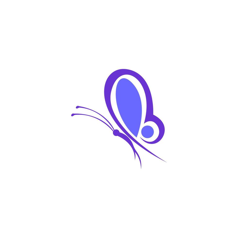 papillon icône logo design concept modèle illustration vecteur