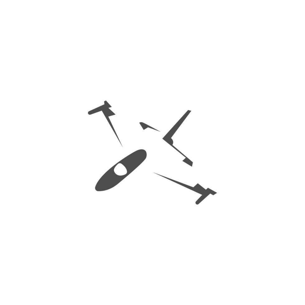 vecteur de modèle de conception de logo d'icône d'avion
