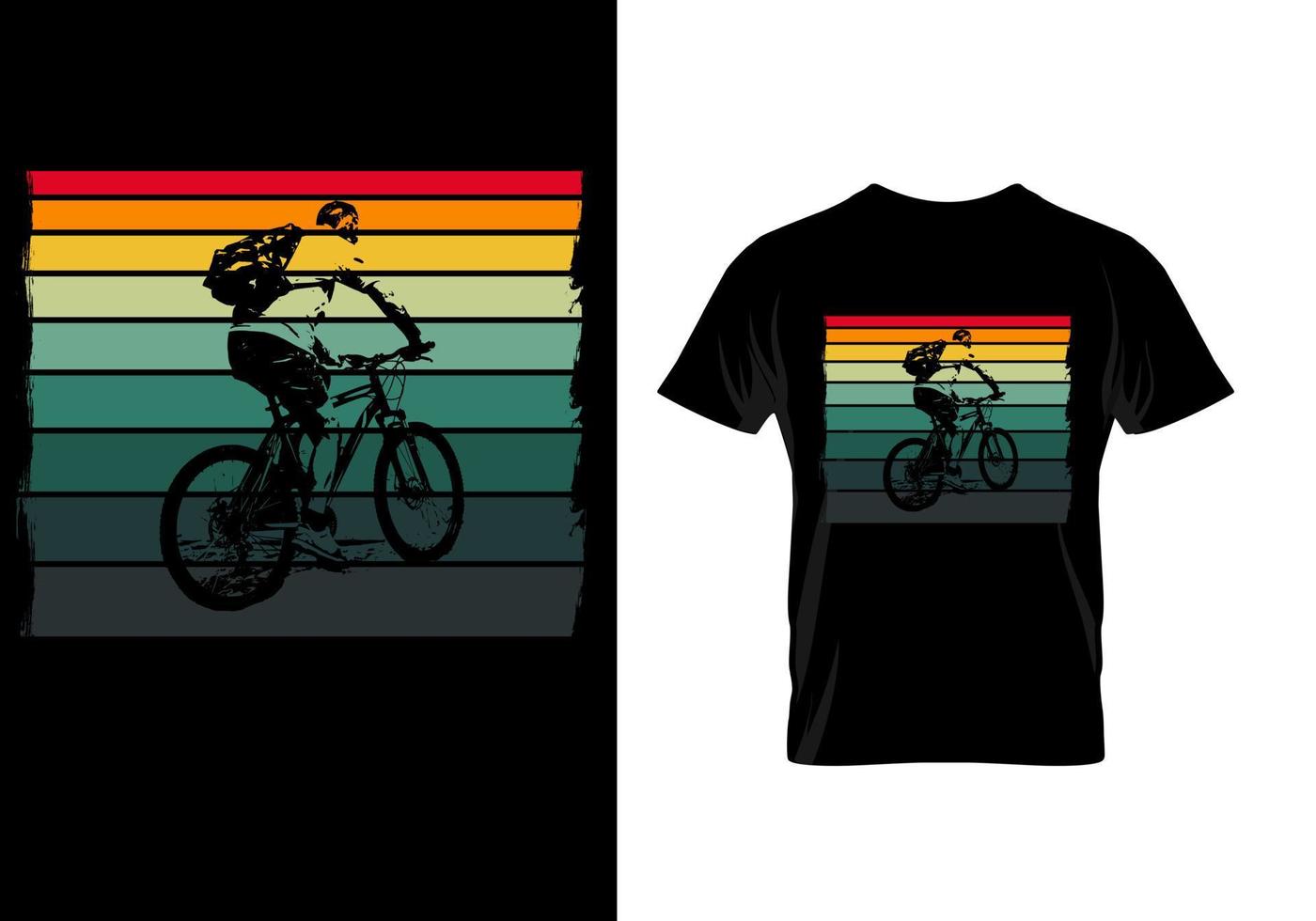 Élément graphique de conception de t shirt cyclisme vintage vecteur