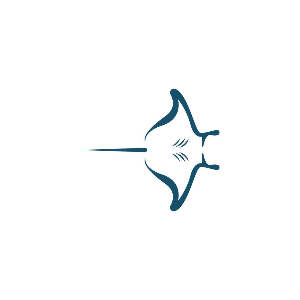 stingray icône logo design concept modèle illustrtation vecteur