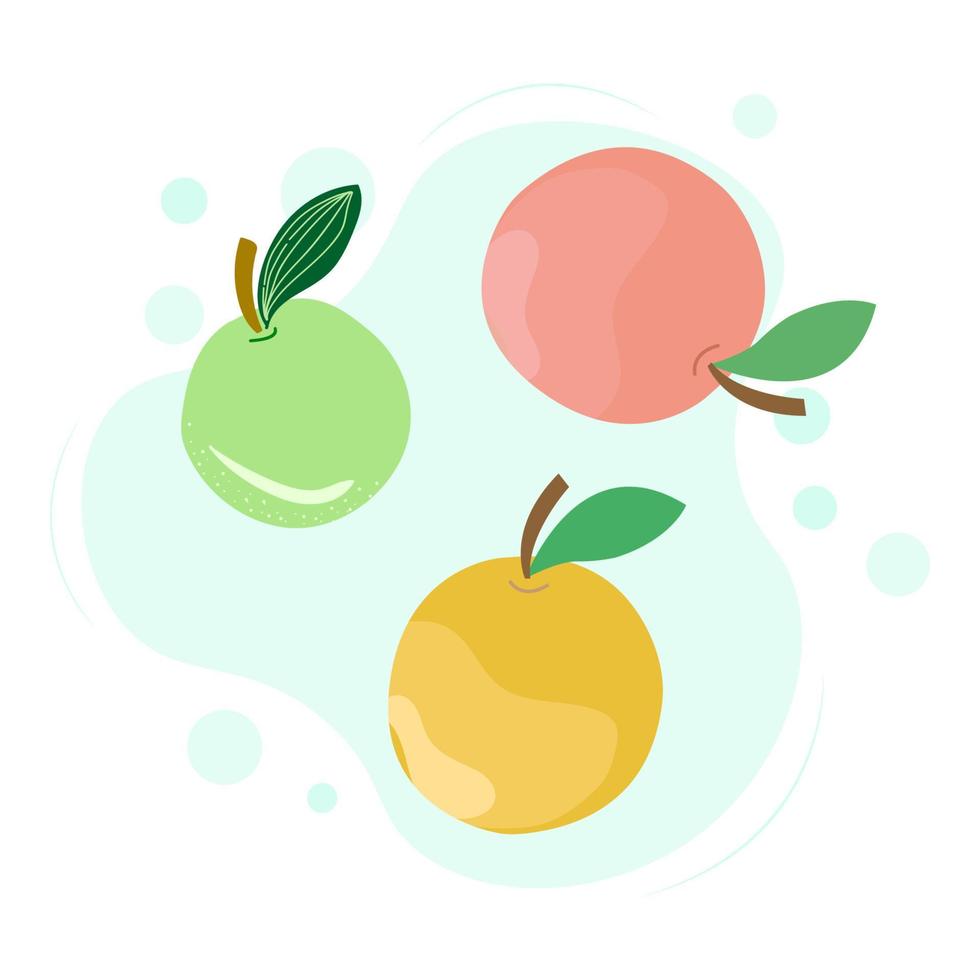 design plat de pommes vecteur