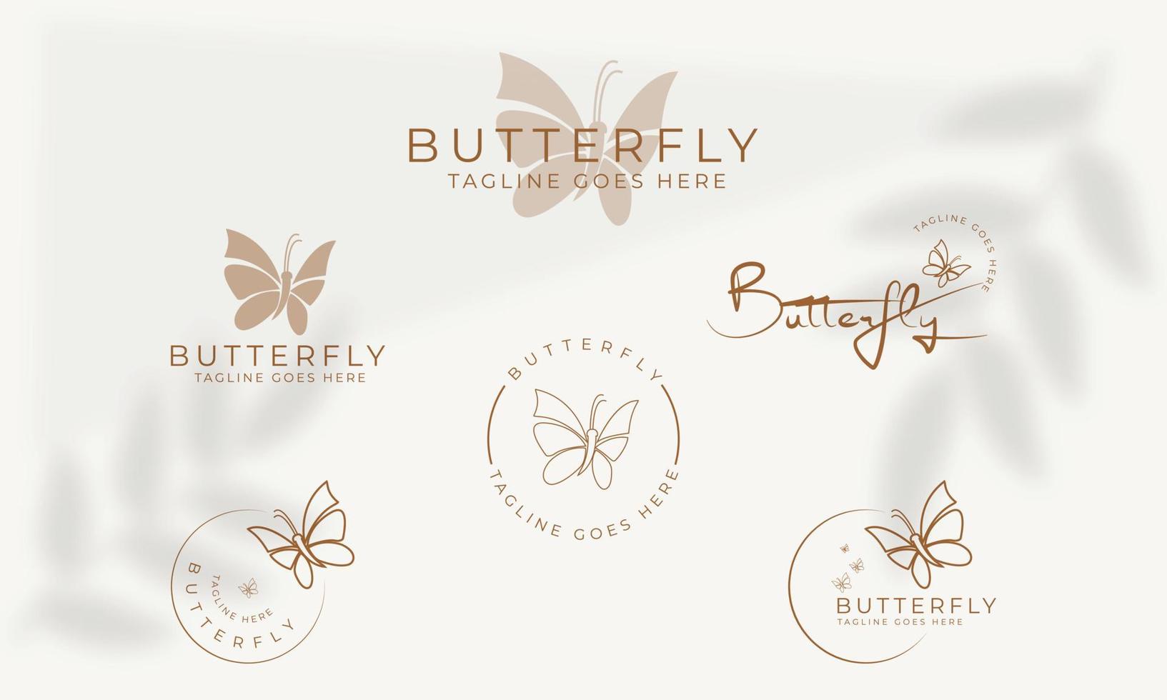 logo papillon de beauté. conception de logotype de ligne de luxe. logotype universel de symbole de papillon premium. vecteur