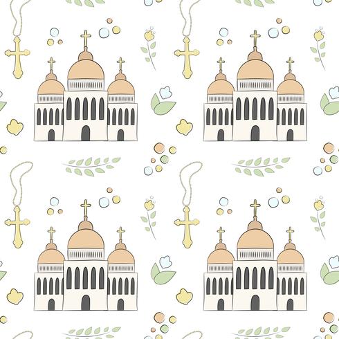 Seamless pattern of baptême vecteur