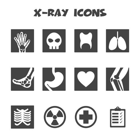 symbole d&#39;icônes de rayons x vecteur