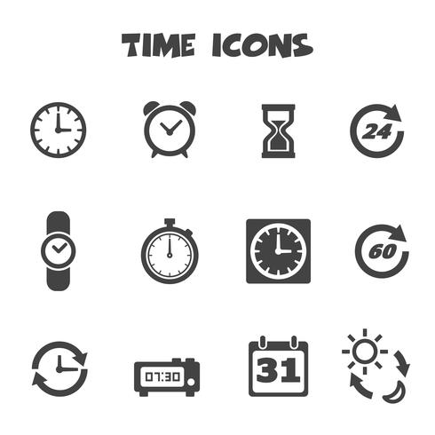 symbole d&#39;icônes de temps vecteur