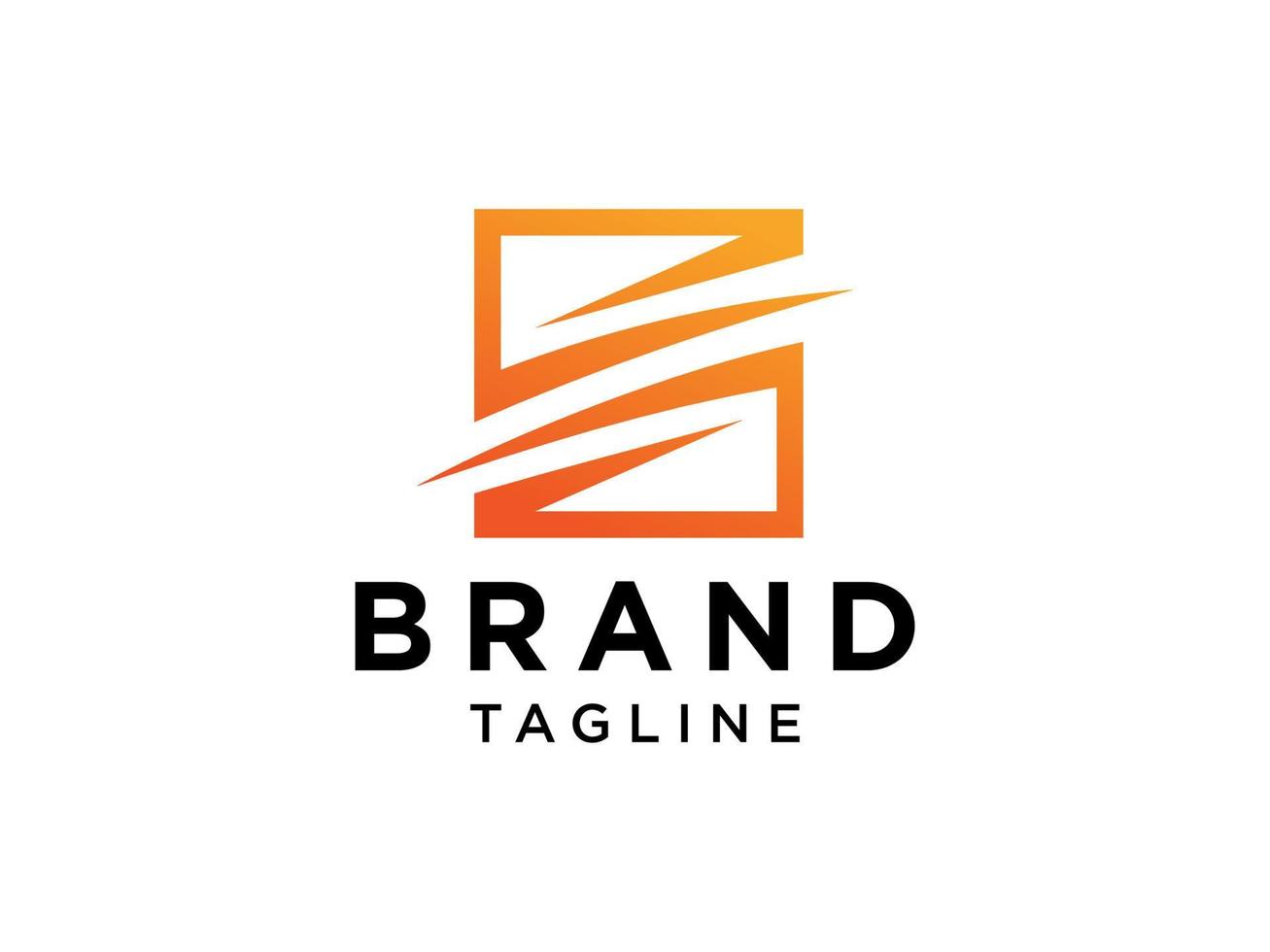 logo abstrait de la lettre initiale s. style infini d'onde circulaire orange isolé sur fond blanc. utilisable pour les logos d'entreprise et de marque. élément de modèle de conception de logo vectoriel plat.