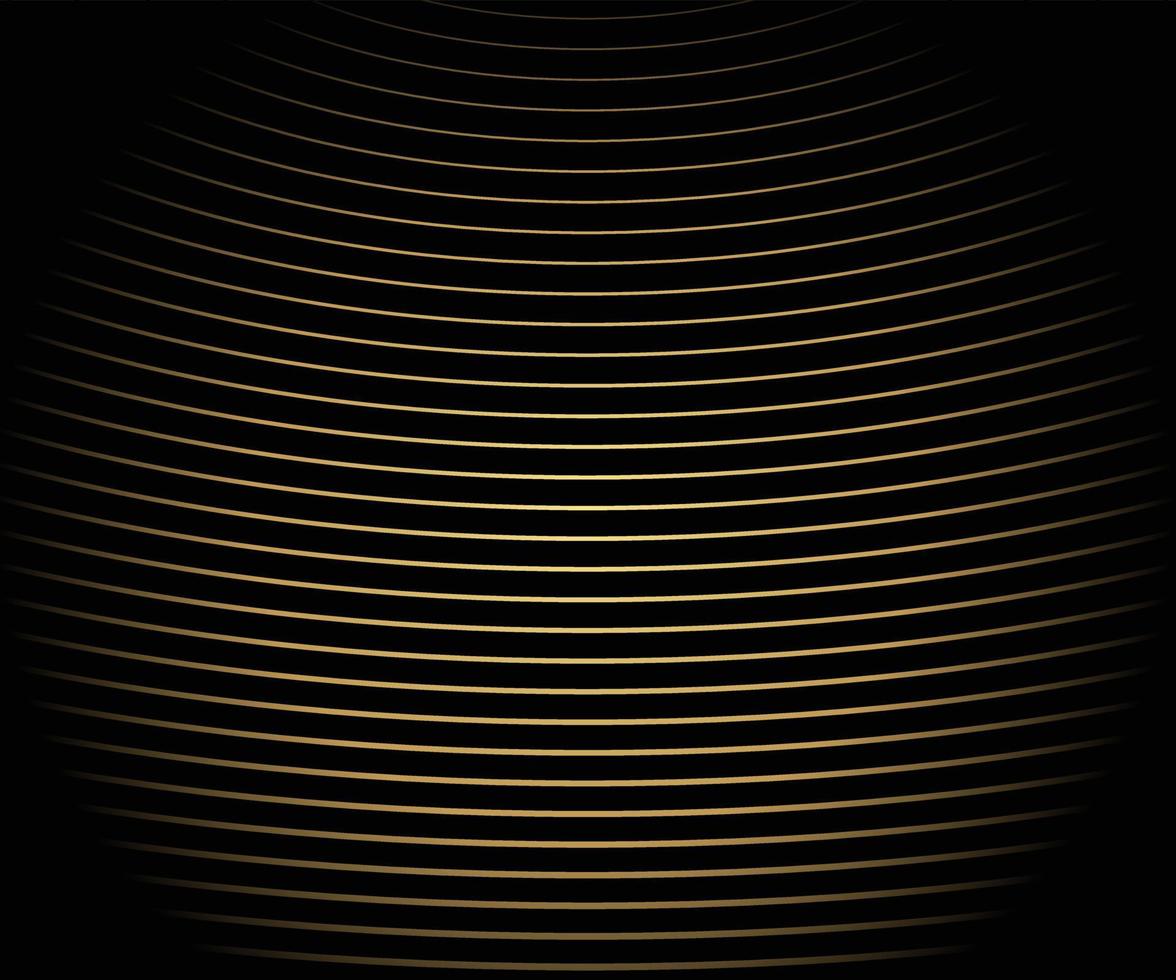 motif de cercle luxueux en or avec des lignes de vagues dorées. abstrait, illustration vectorielle vecteur