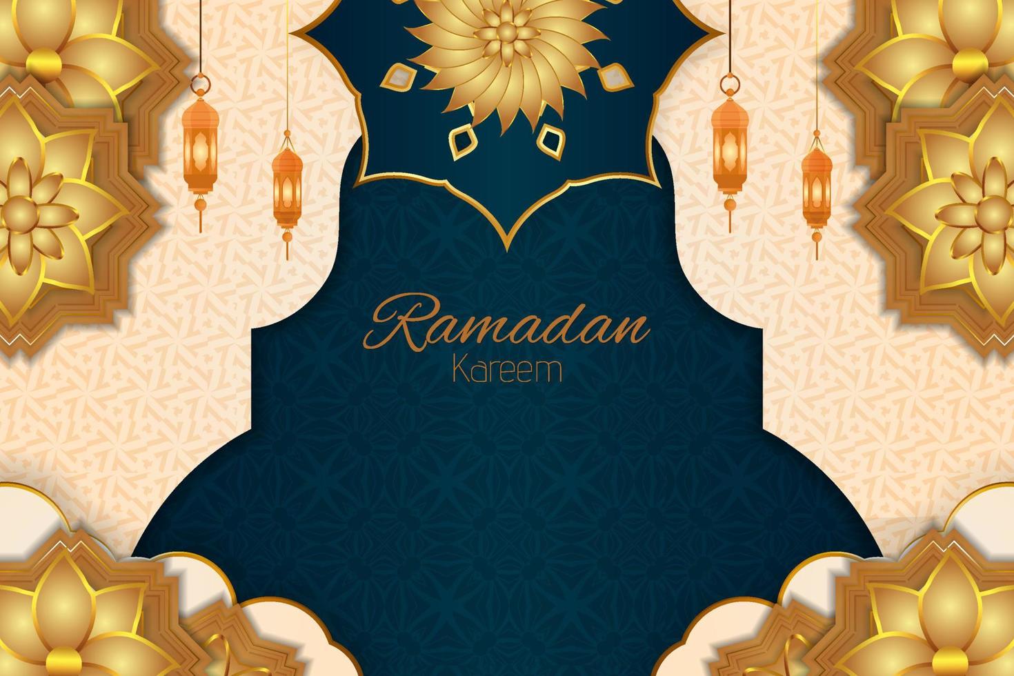 fond islamique ramadan kareem avec élément vecteur