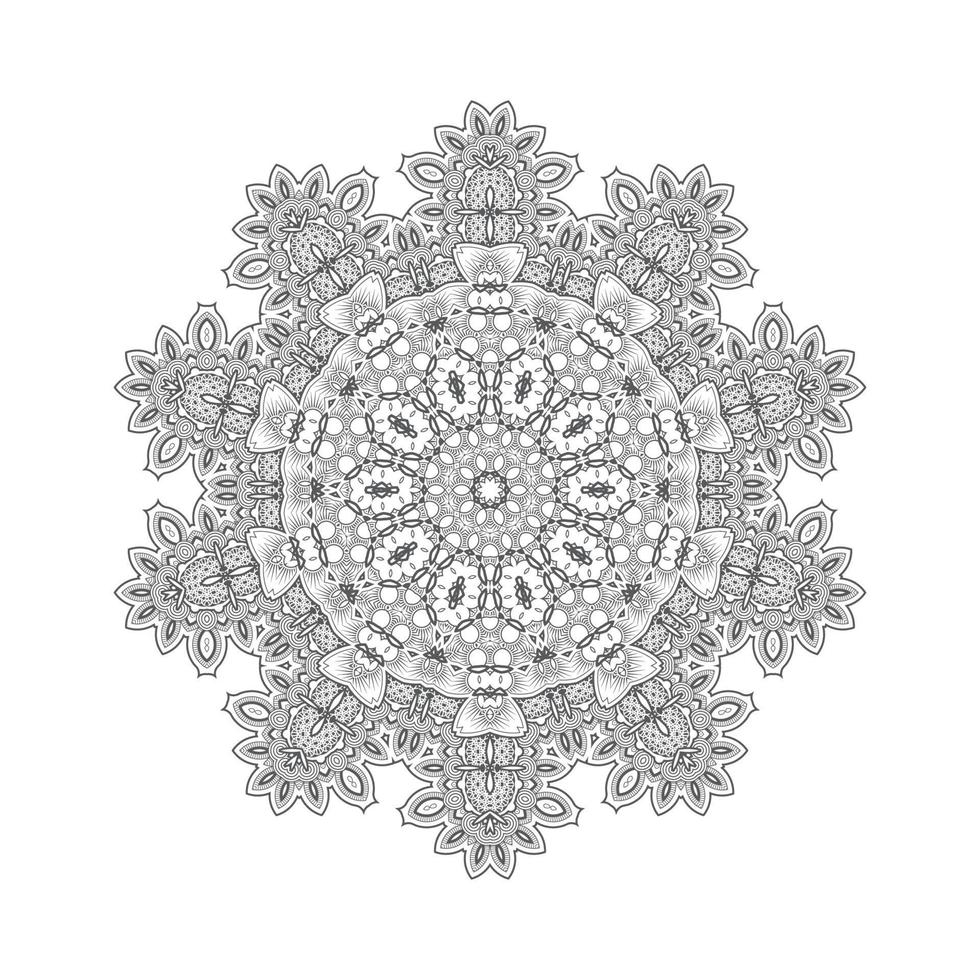 vecteur de mandala art ligne pour la conception