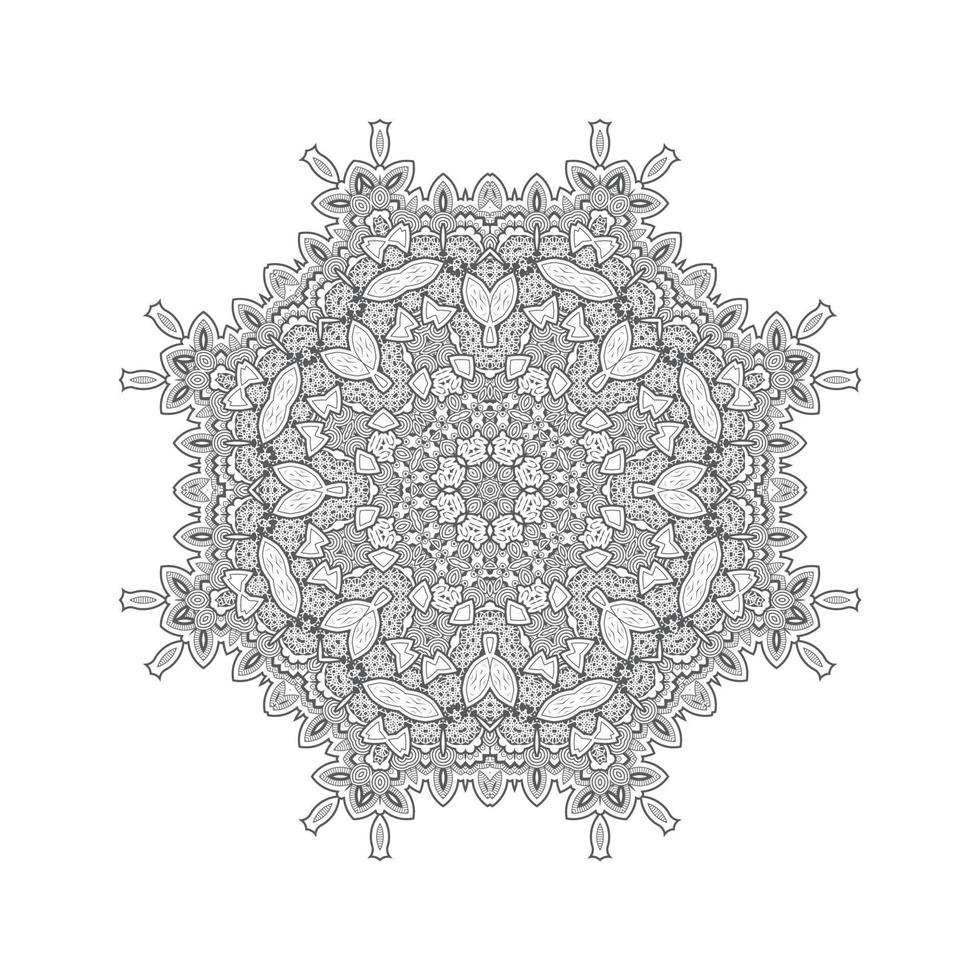 vecteur de mandala art ligne élégante pour la conception